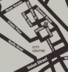 Map showing location of apartment